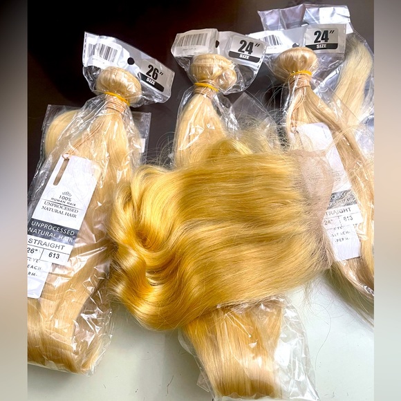 613 human hair bundle set